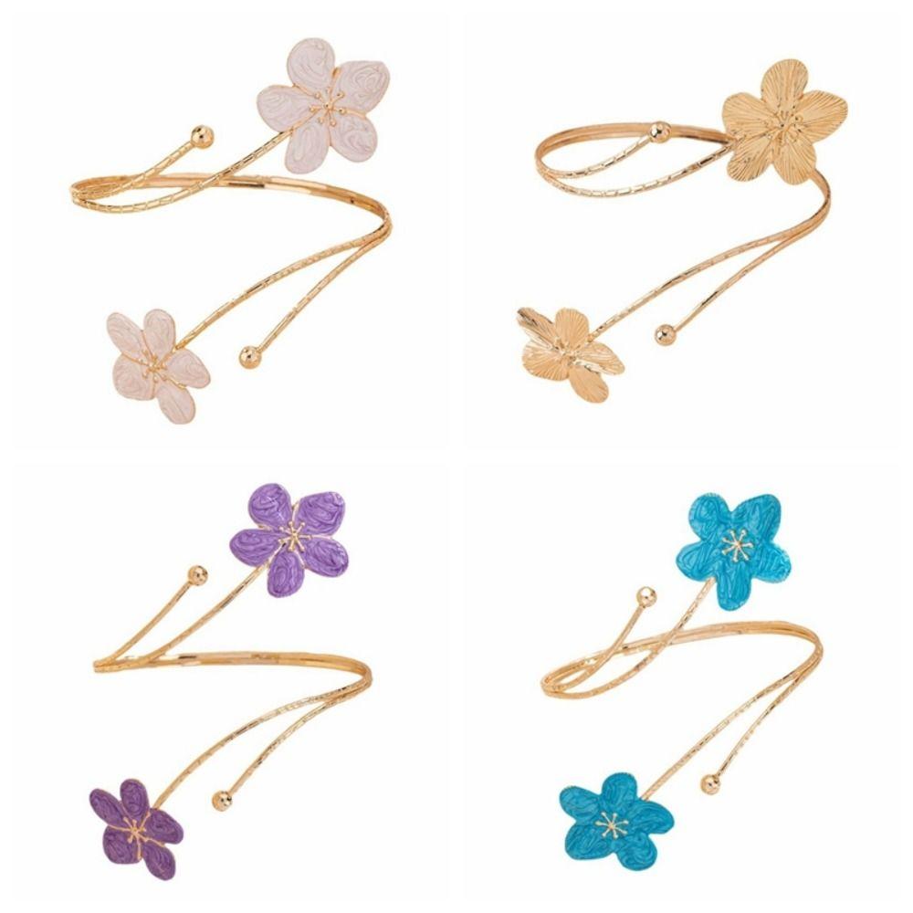 Buntes offenes Armreif Drip Oil Armband Feenblumen Armband Mädchen