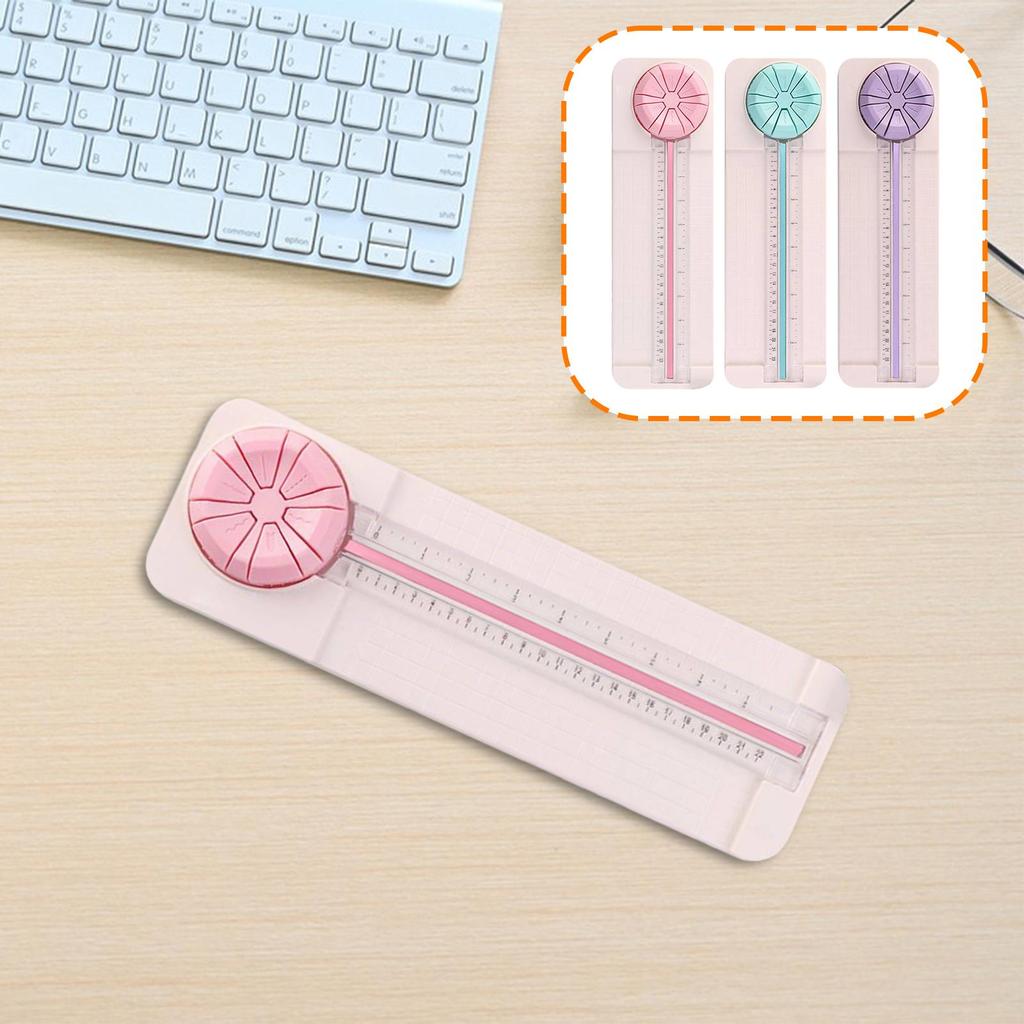 Craft Paper Cutter Lightweight Small Trimmer for Scrapbook Journal DIY Green