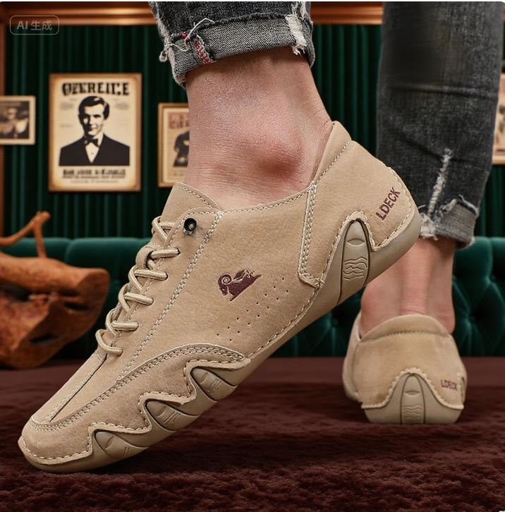 

Shoes for Man Fashion Brand Loafers Soft Soled Comfortable Casual Walking Shoes Non Slip Khaki Work Mens Shoe Zapatillas Hombre 38
