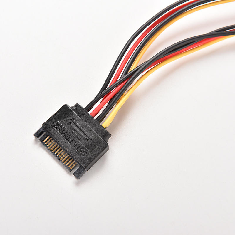 15 Pin Sata Male To Sata Female 1:2 Y Splitter Power Cable