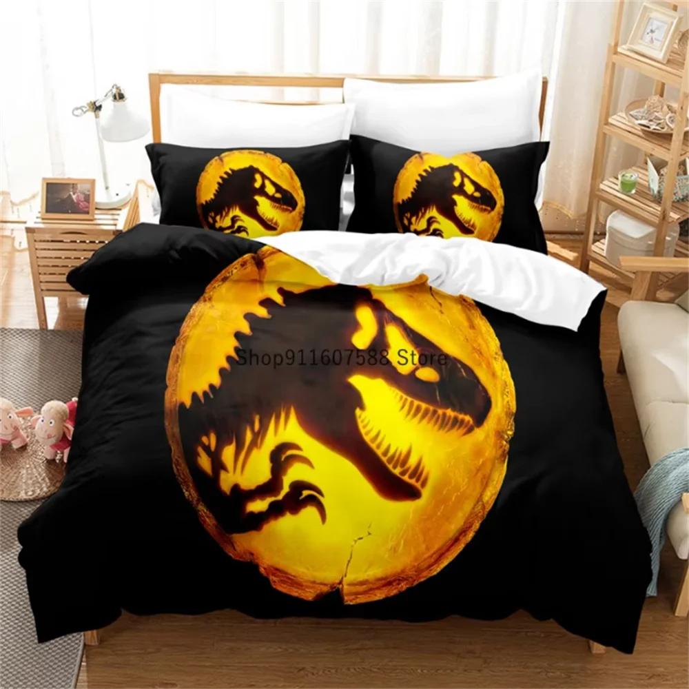 

Comforter Red Jurassic Park Bedding Set Cartoon Home Textiles For Kids Bed Set Comforter Bedroom Set Queen Dinosaur Comforter (quilt)-EU Single(135*200cm)3pcs