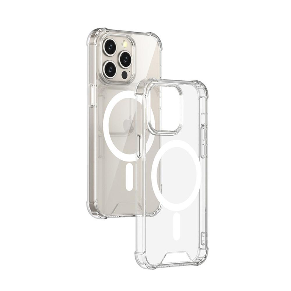 

Роскошный прозрачный чехол Magsafe для iPhone 16 15 14 13 12 11 Pro Max Plus с магнитной беспроводной зарядкой, противоударный мягкий бампер For iPhone 15 Pro