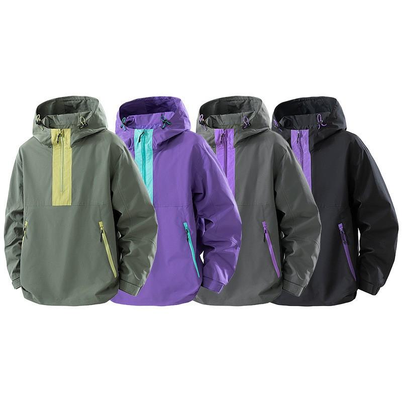 Unisex Lightweight Hooded Softshell Jacket Fall Outdoor Sports Casual Wear
