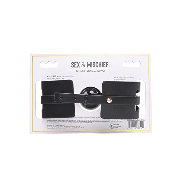 Sportsheets - Sex & Mischief Soft Mouth Gag Black