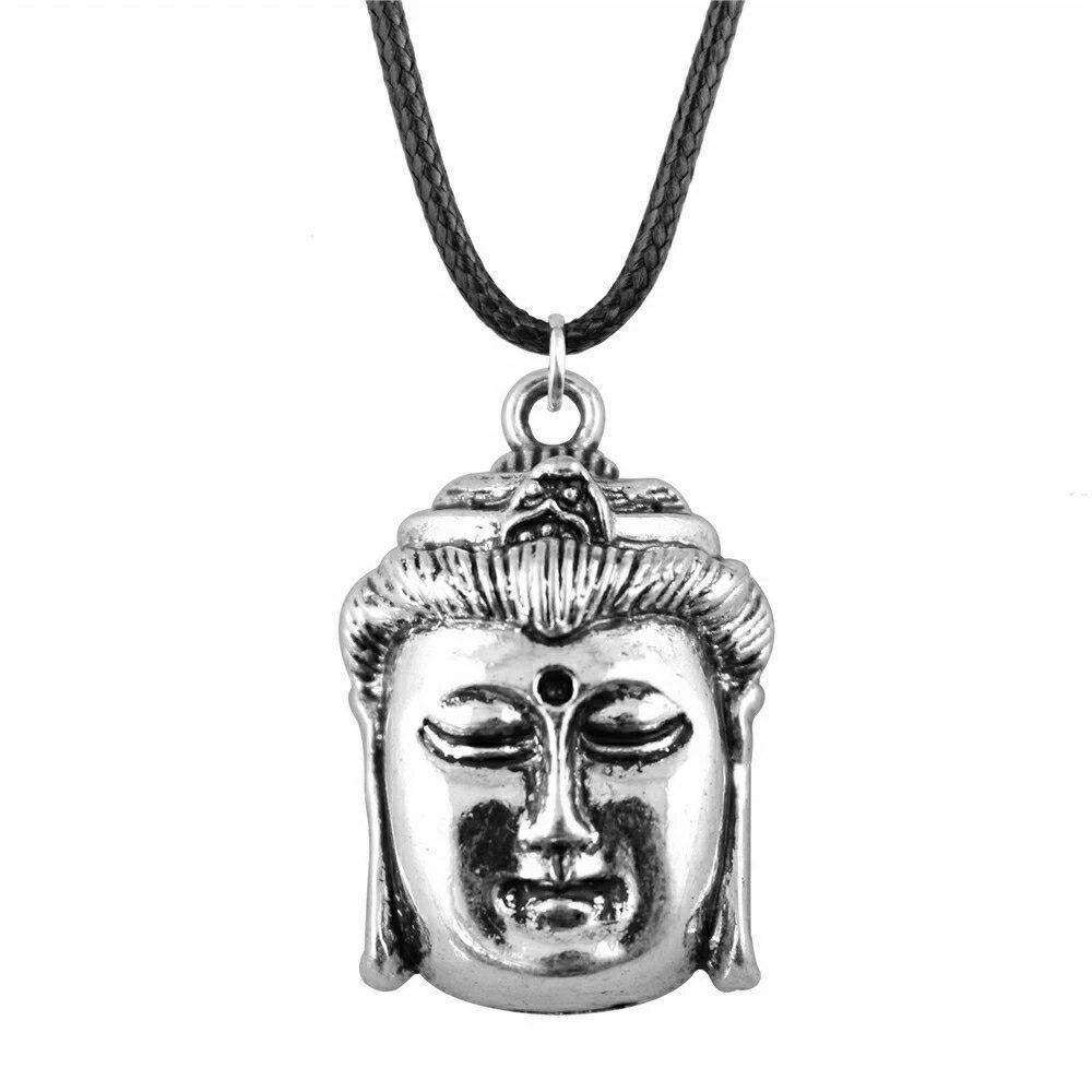 Buddhistischer Elefantengott-Halsketten-Paar-Anhänger, handgefertigter Schmuck für Männer, Kettenlänge 45 + 4 cm