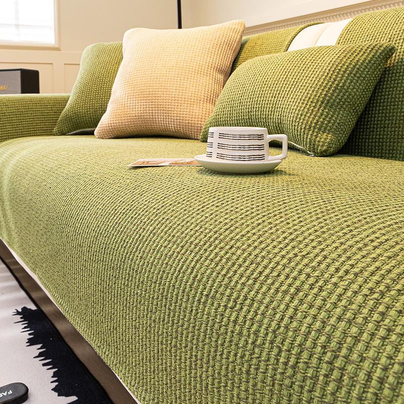 Retro Straight Edge Four-Season Universal Sofa Cushion  New One-Piece Light Luxury High-End Non-Slip Sofa Cushion