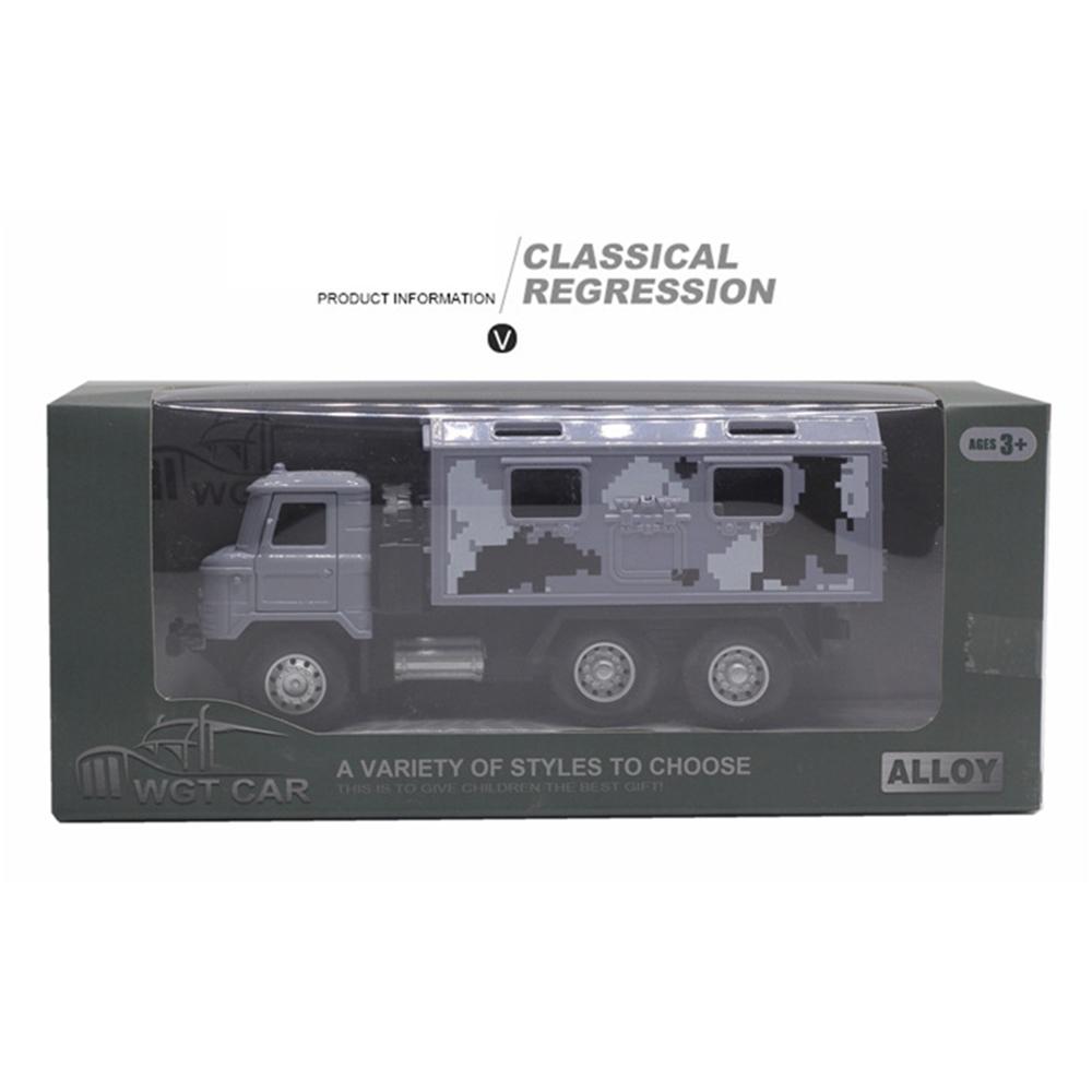 

1/43 военный грузовик, армейская модель бронеавтомобиля, детская модель автомобиля для детской выдвижной игрушки со световым звуком (Антикварный медицинский грузовик) 1/43-Size:18*7.5*6.5cm серый