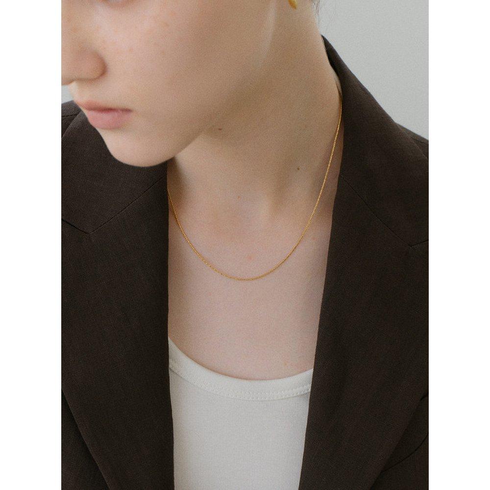 [White Gold] Glitter Line Necklace