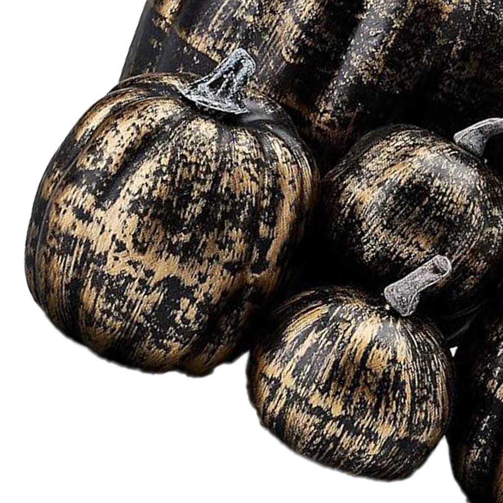 7 Stück Simulierte Kürbisse Glänzende Farbe Leicht Kreativ Wiederverwendbarer Schaumkürbis zur Dekoration Requisite