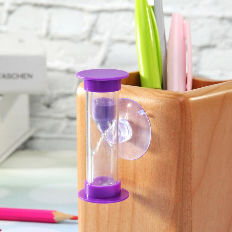 2/3 Minute Brushing Tooth Shower Timer Children Plastic Suction Cup Hourglass Sand Clock Desktop Ornament