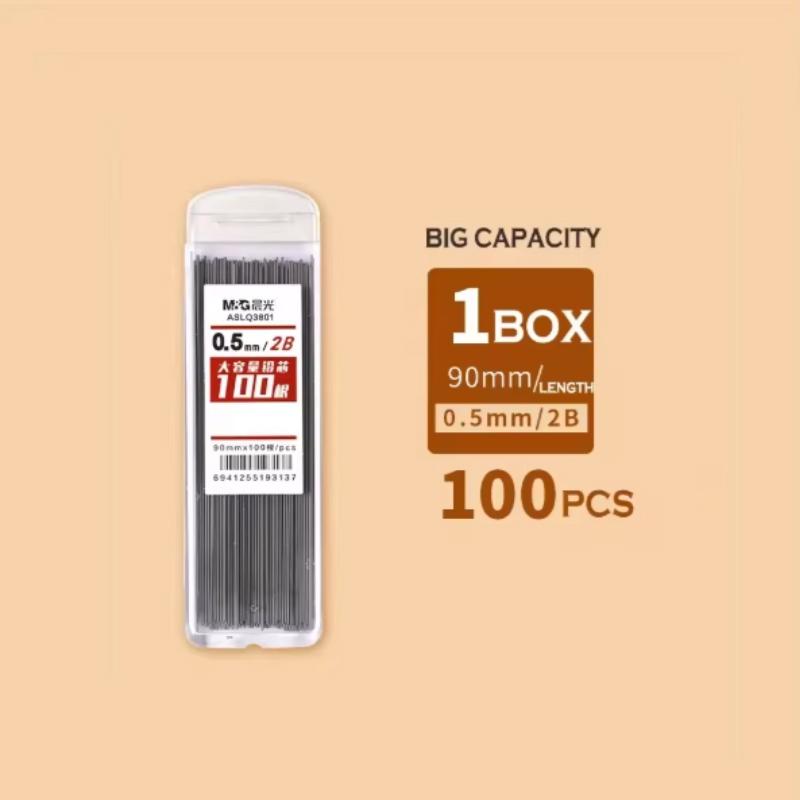 M&G Pencil Refill 2B/HB 0.5mm 0.7mm Graphite Refill Mechanical Pencil Refill Plastic Auto Replacement Pencil Refill