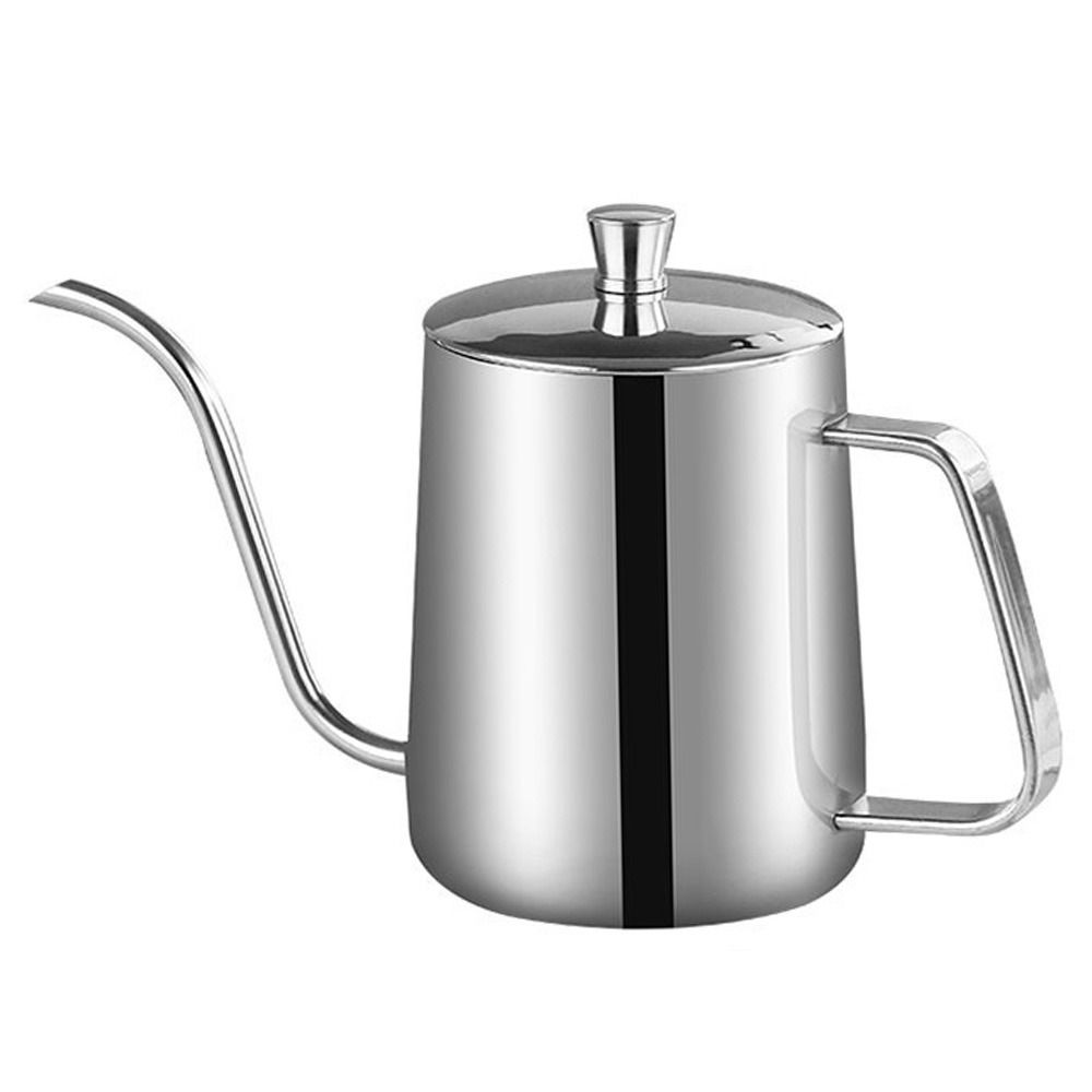 Cafetière Noire Argent Bec Long et Étroit Bouilloire à Goutte Bouilloire d'Infusion à Goutte pour Café Usage Café
