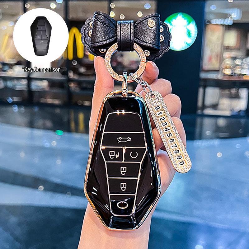 Luxury Key Case for GAC AION V Z03 - Fashionable Buckle Shell Car Accessory