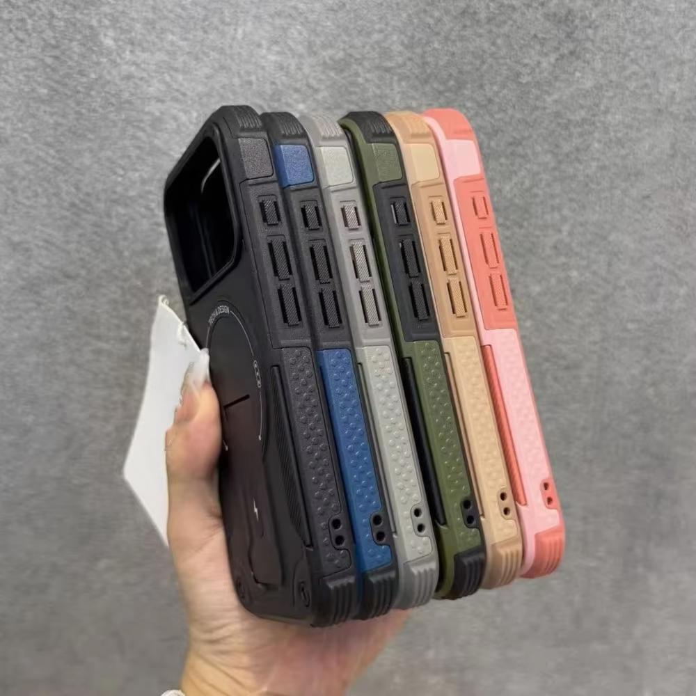 For Magsafe Kickstand Phone Case For 17 Pro Max 15 16 11 13 14 12 Pro Air Shockproof Wireless Charging Protective Cover