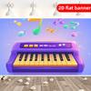 2D Flat Banner Polyester Cartoon Electronic Keyboard with Note Pattern Party Banner Birthday Party Decoration Background Cloth