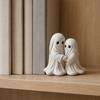 Halloween Hugging Ghost Statue, Resin Ghost Table Ornament, Cute Healing Ghost Statue Desktop Decoration, Healing Ghost Sculpture Art Piece for Home