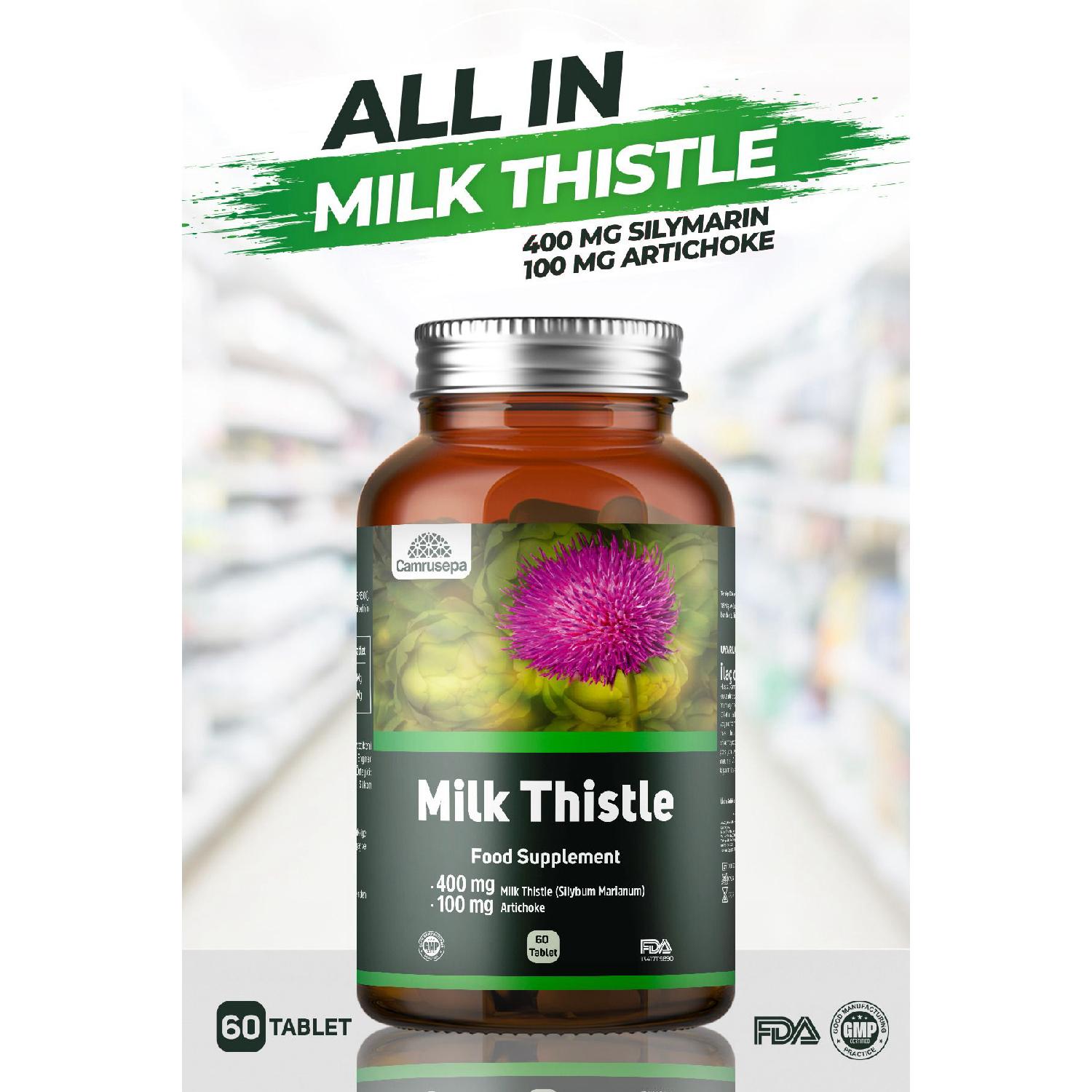 

Milk Thistle - Detliceni Eskterisi Artichoke Extract 60 Tablet