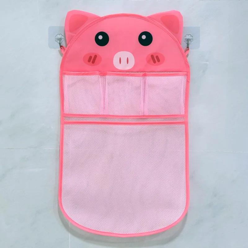 Cartoon Panda Frog Hollow Out Mesh Hanging Bag Bathroom Baby Bath Toys Supplies Durable Multifunctional Bathing Products