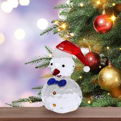 Klarer Schneemann Sammlerstück für festliche Tischdeko, Desktop-Ornamente Partys