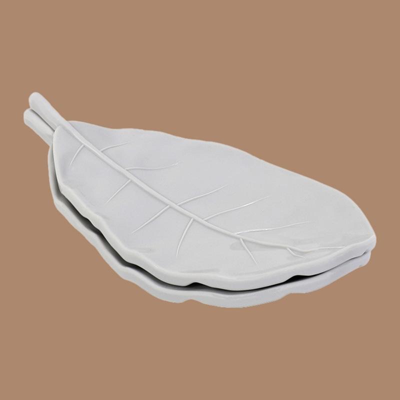 Portasapone Foglia Verde - Scatola Sapone Ovale in Resina per Bagno, Design Antiscivolo, Decorativo e Funzionale, Ideale per Doccia e Lavandino