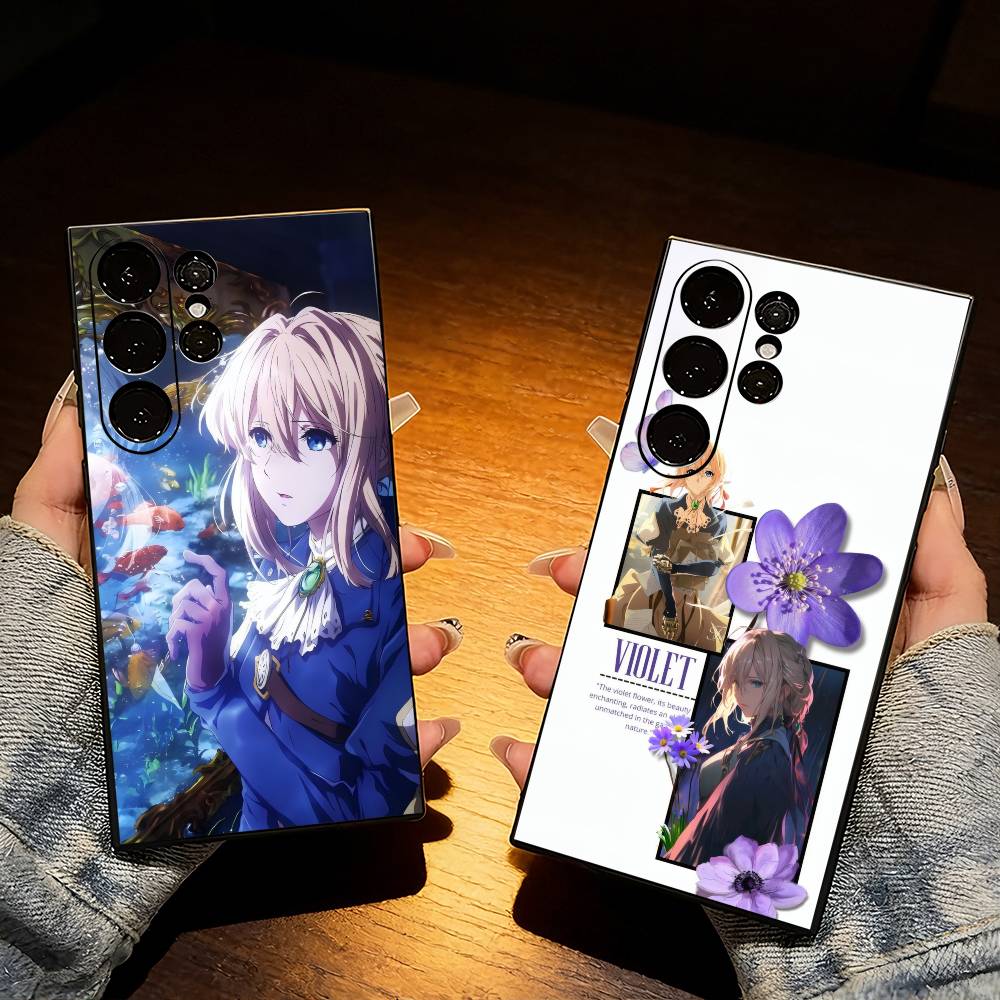 Auto Memory Doll V-Violet E-Evergarden Phone Case For Samsung S25,S24,S21,S22,S23,S20,Ultra,S26,Plus,Fe,Note,5G Black Cover