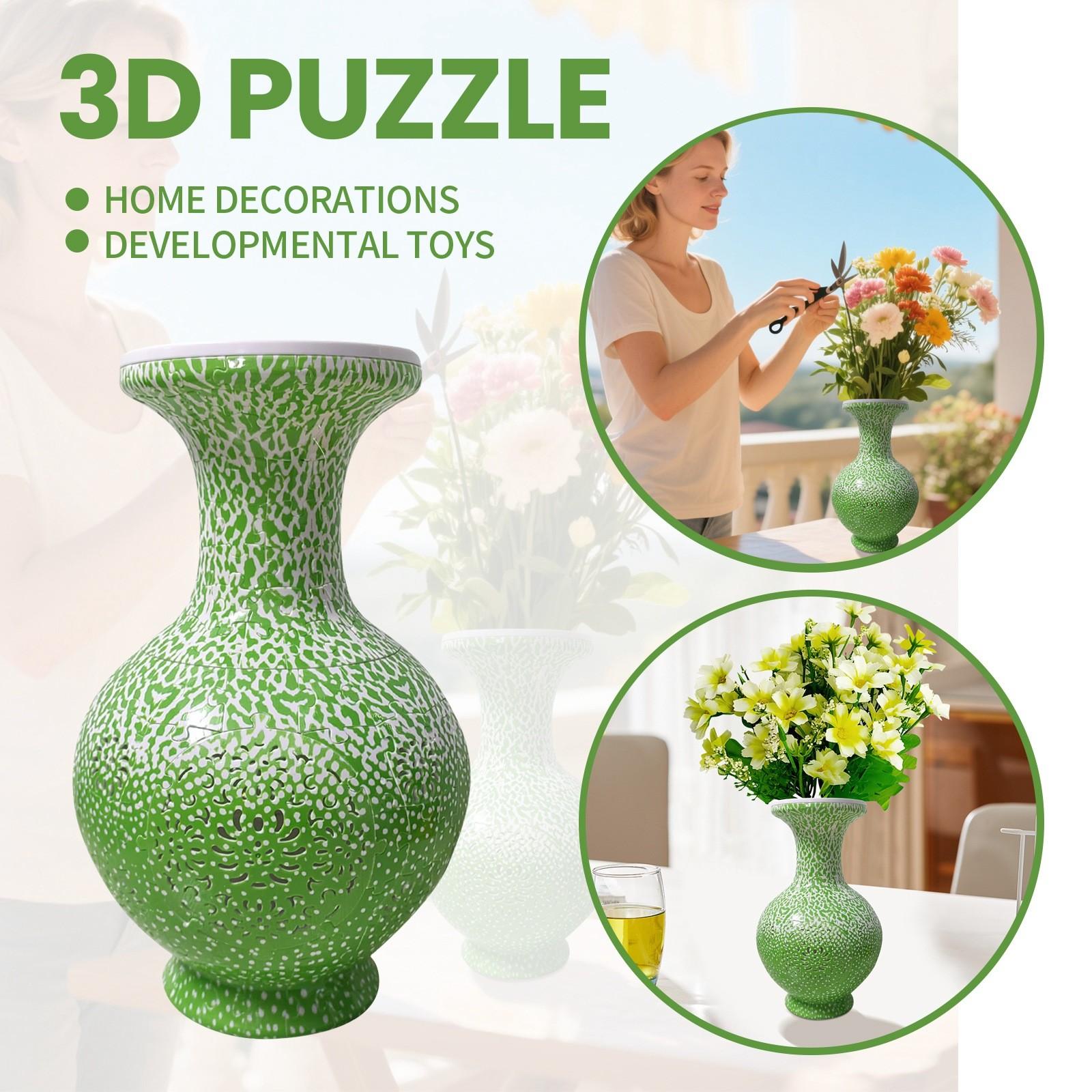 

Пазлы, Пазлы-вазы, Домашние декоративные украшения, Креативные подарки ручной работы, Развивающие игрушки, Пазлы One Size зелёный