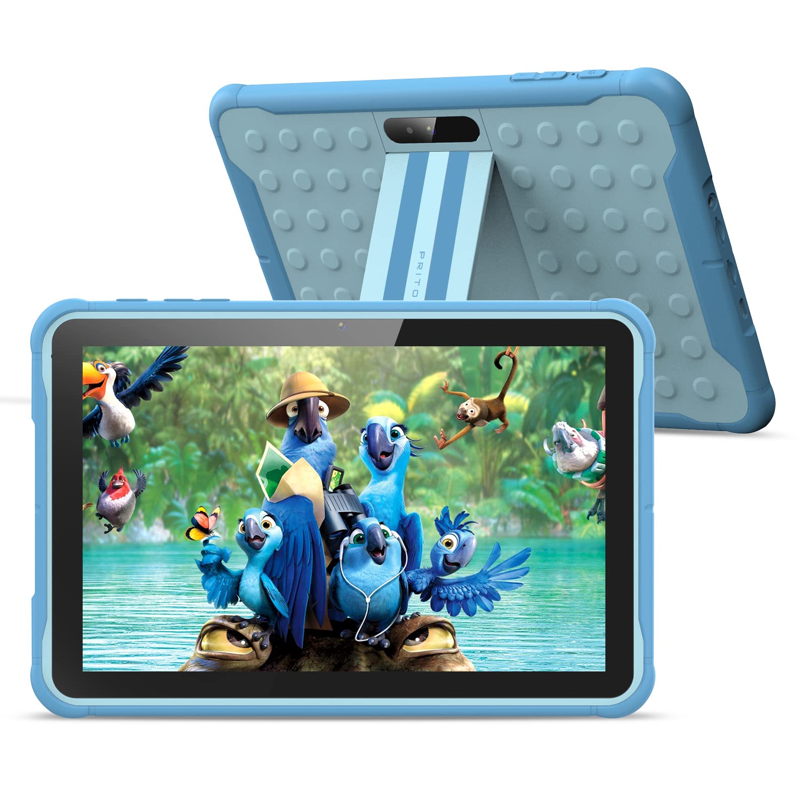 

PRITOM Kids YouTube Kids Google Kids Space Time 64GB Tablet, 10-inch, Wi-Fi Model, & Compatible, Limits, ROM, 6000mAh, 1280800IPS (Blue) синій