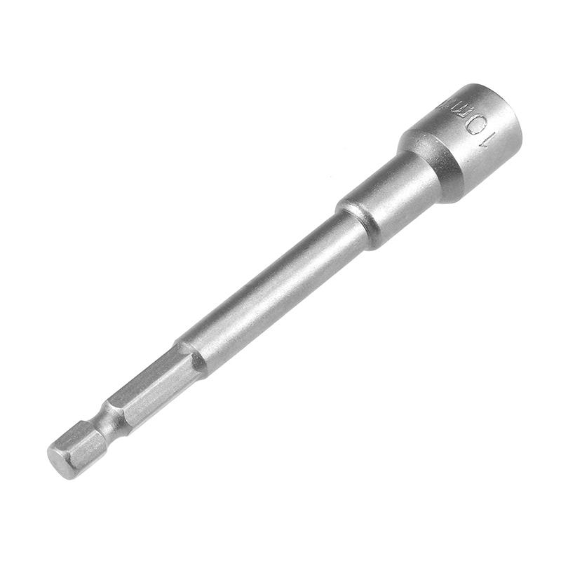 5Pcs 10mm Hex Sockets Non Magnetic Hex Shank Nut Sockets Driver Nut Driver 1/4" Quick Change Screwdriver Kit 100mm Length