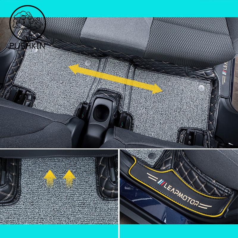 RHD LHD Car Floor Mats For Leapmotor T03 2024-present Cargo Liners Waterproof Non-slip Trunk Mat Protector Foot Pads Car Carpets