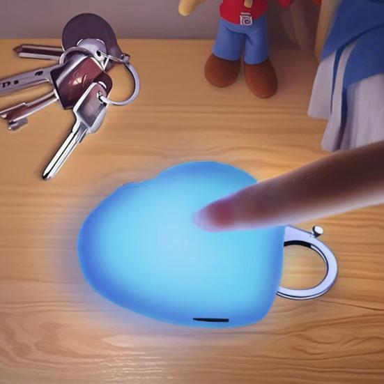 Sensorlys Oppladbar Mini Lommelykt Lommebok Nøkkelring med Berøring Og Automatisk Lyssensor Kompakt Hjerteformet Veskelys for Kvinner