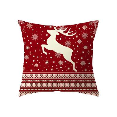 Santa Claus Christmas Theme Printed Pattern Cushion Cover Home Living Room Sofa Decoration Polyester Pillow  ,