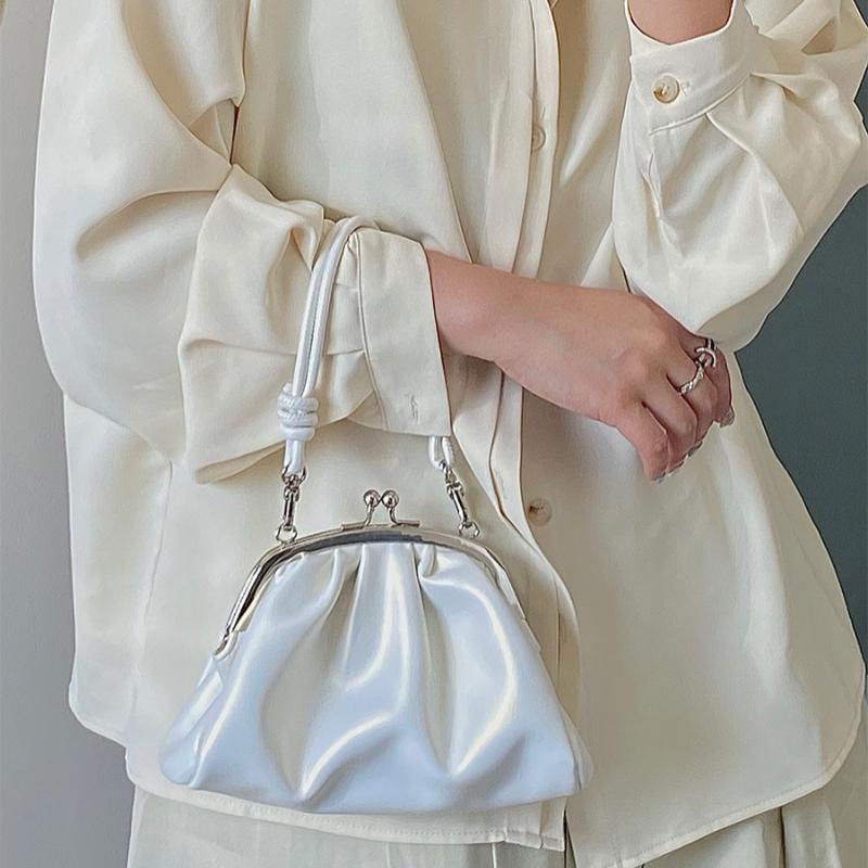 Nowa Moda Falbany Torby na Ramię Casual Mała Torebka Pieróg Damska PU Skóra Łańcuszek Torby Crossbody Młodzieżowe Damskie Torebki