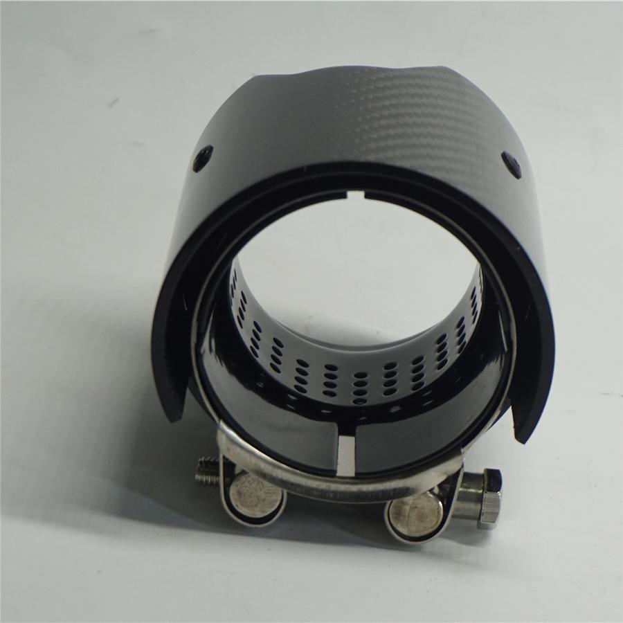 Brand New Car Carbon Fiber Exhaust End Tail Tips 71mm In 90 OUT