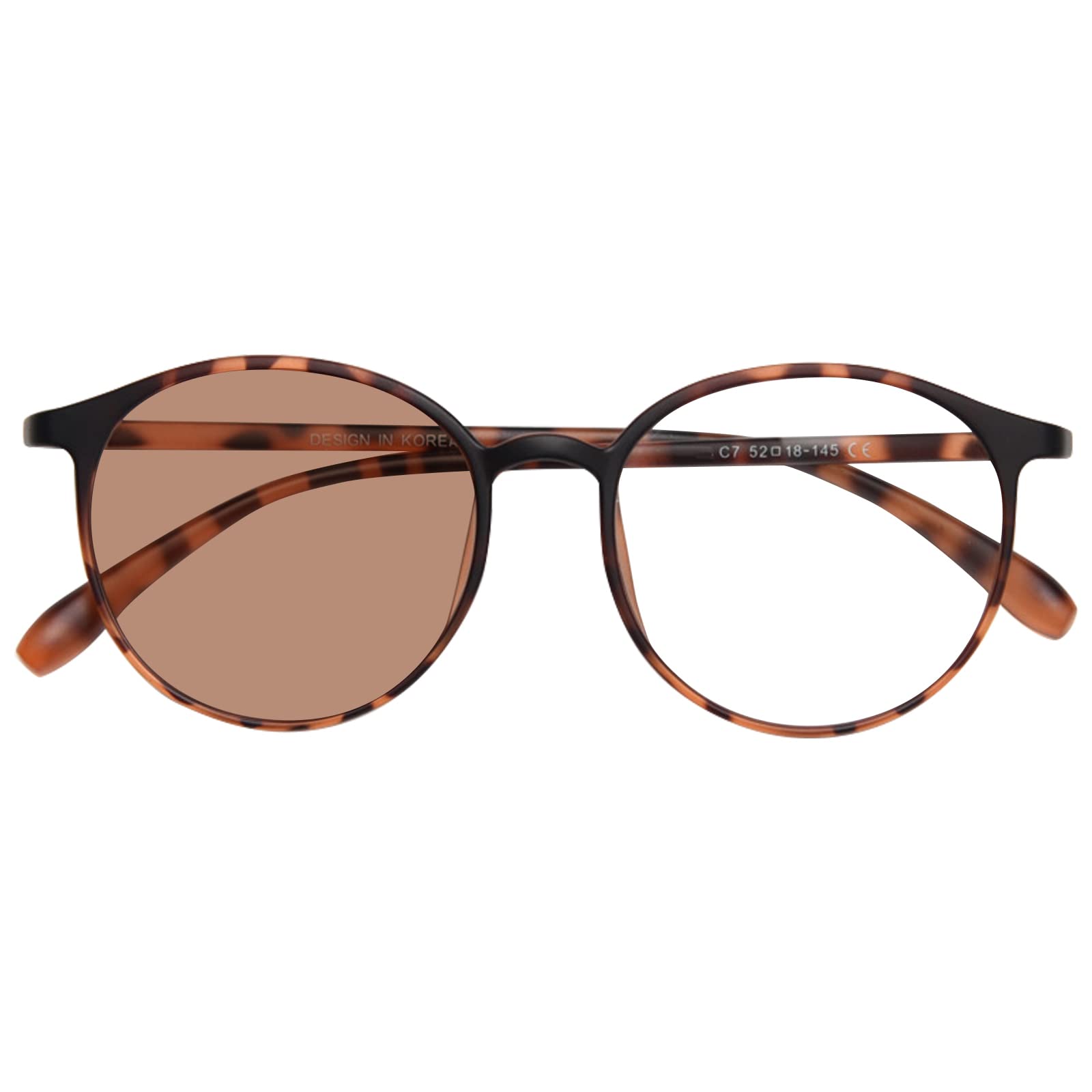 

Blue Light Cut Photochromic Photochromic 2 in Outdoor Indoor PC Photochromic Ultra Lightweight Fashion UV Blue Light Cut Tortoise Shell Brown Lenses