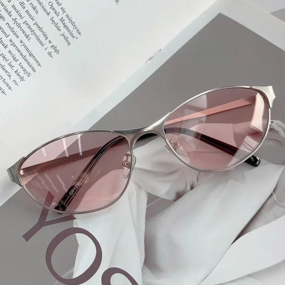Men Women'S Metal Frame Sunglasses Outdoor Cat Eye Uv400 Sun Glasses Goggles Unisex Vintage Retro Hip Hop Eyewear