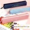 Compact Canvas Pencil Case for Girls - Small Capacity, Simple Design for Elementary and Middle School