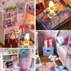 Wooden Mini Miniature Doll House DIY Small House Kit Production Room Princess Toys Home Bedroom Decoration with Furniture Gifts