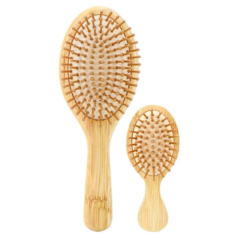 Nan Bamboo Comb Set for Kids: Air Cushion, Wide Tooth, and Pointed Tail Combs - Eco-Friendly and Gentle Massage.