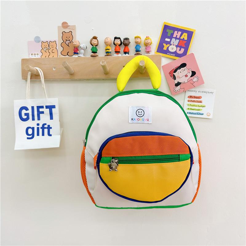 Trendy Korean Style Kids Backpack With Removable Sling Bag For Boys And Girls In Blue Pink Orange And White