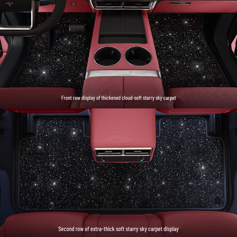 Starry Sky Floor Mats for BMW: 5, 3, 7, 4 Series; X5, X1, X3, X6, X2, X7, X4 - Car Interior Decoration