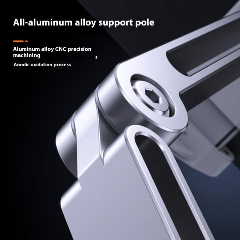 Aluminum Tablet Holder Stand Phone Clip Holder Rotatable Cantilever Home Desktop Holder Folding Bracket for Tablet