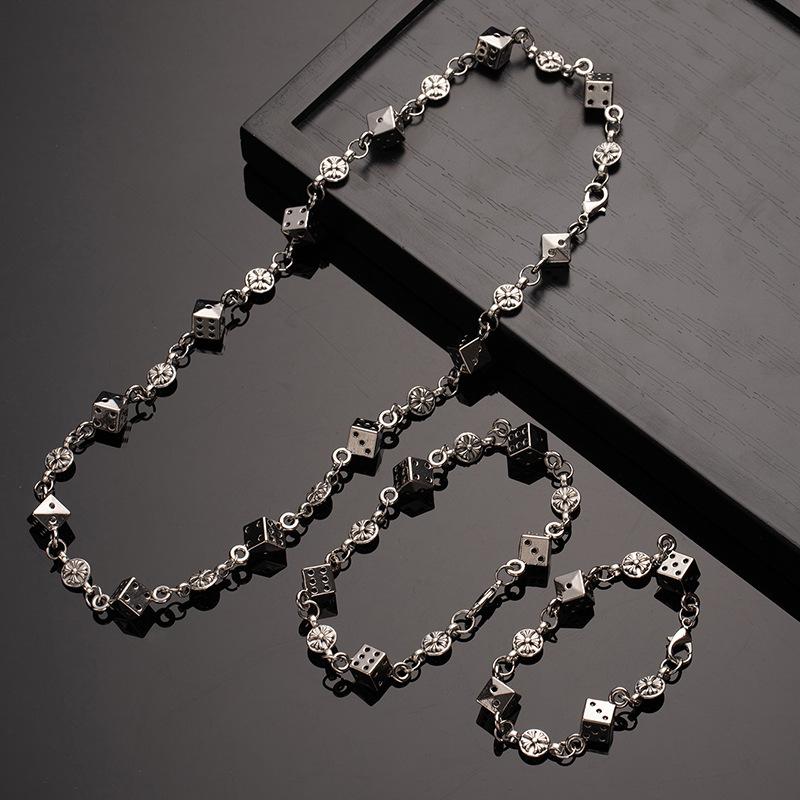 Stil Punk Întunecat European și American Zaruri Craniu Craniu Lanț de Talie Brățară Colier Lanț de Blugi Trendy Cool Personalitate Accesorii Hip Hop