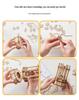3D Wooden Stereo Puzzle Retro Wall Clock Model Ornament for Children's Early Education Play
