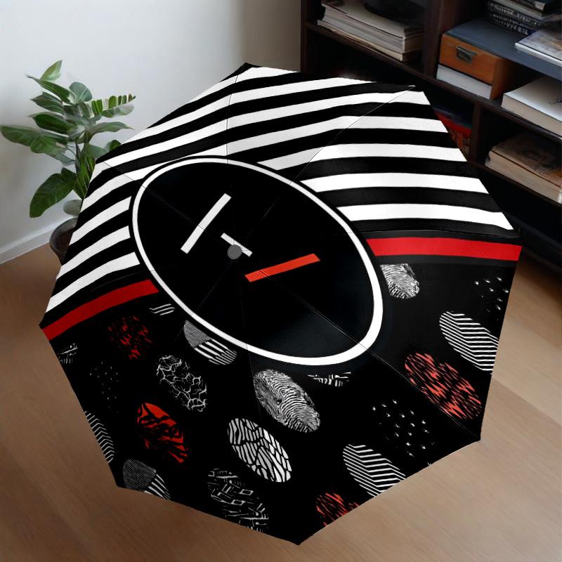 Abstract Geometric Twenty Umbrella 8-Frame for Travel, Camping, Casual Lightweight Portable Umbrella, Essential for Every Family Holidays Gift