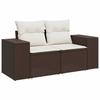 VidaXL Garden Lounge Set with Cushions 8 Pcs, Patio Sofas, Furniture Set, Outdoor Terrace Furniture, Brown 3222892