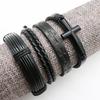4Peces Multifuntional Leather Bracelet Fashion Wristband Adjustable Bracelet Suitable for Parties and Casual Outings