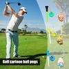 Golf Tee Hanger Plastic Anti Lost Golf Tee Ring with Strap Cartoon Animal Golf Tee Holder Tee Loss Prevention Golf Accessories for Men Women