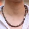 Neu im Angebot Herren Halskette aus Naturholz 19 Zoll Kurzes Halsband De Hombre Vintage Unregelmäßiger Stein Colar Hals Accessoires Choker Collier