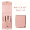 4pcs Professional Hair Removal Tweezers Stainless Steel Slanted Tip for Eyebrows Beard Armpit & False Lashes Precision Grip