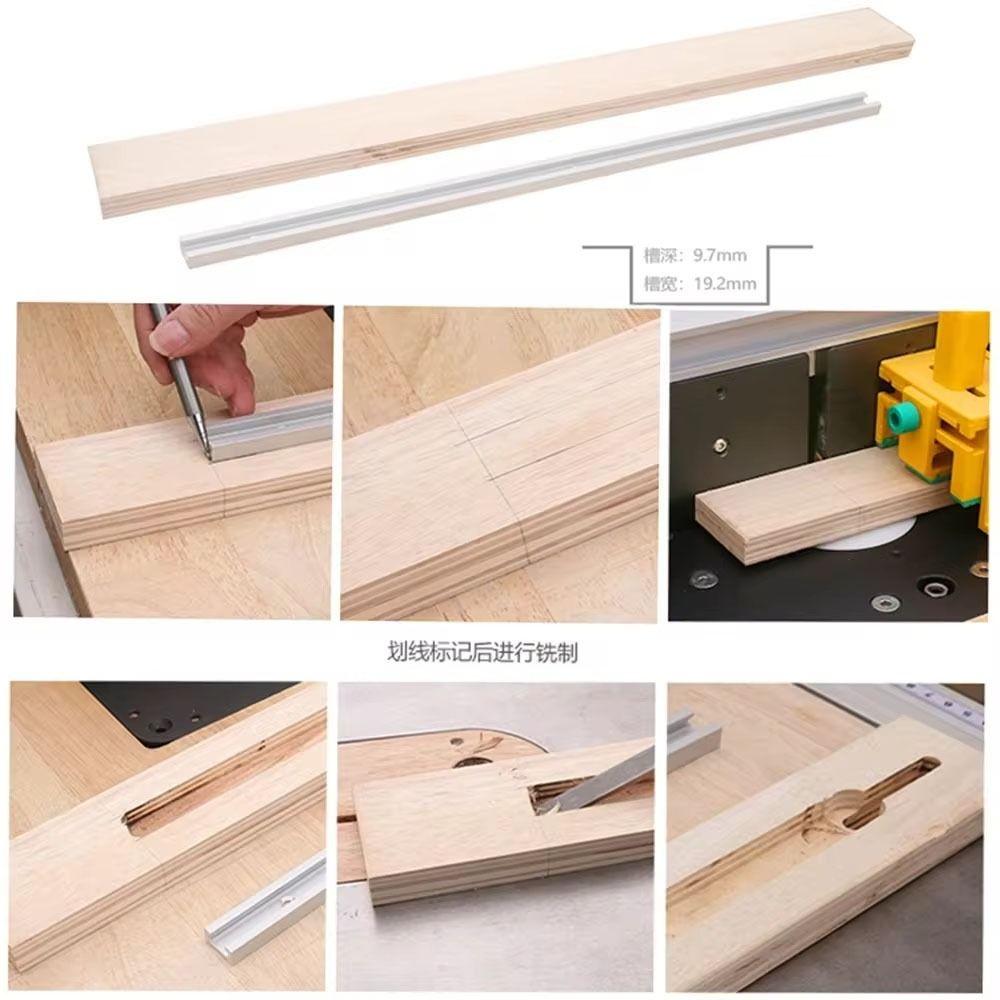1Pcs Slide Guide Rail T-Slot Track T Slider Fixture Slot Slide Woodworking Bench T Slot T-Track